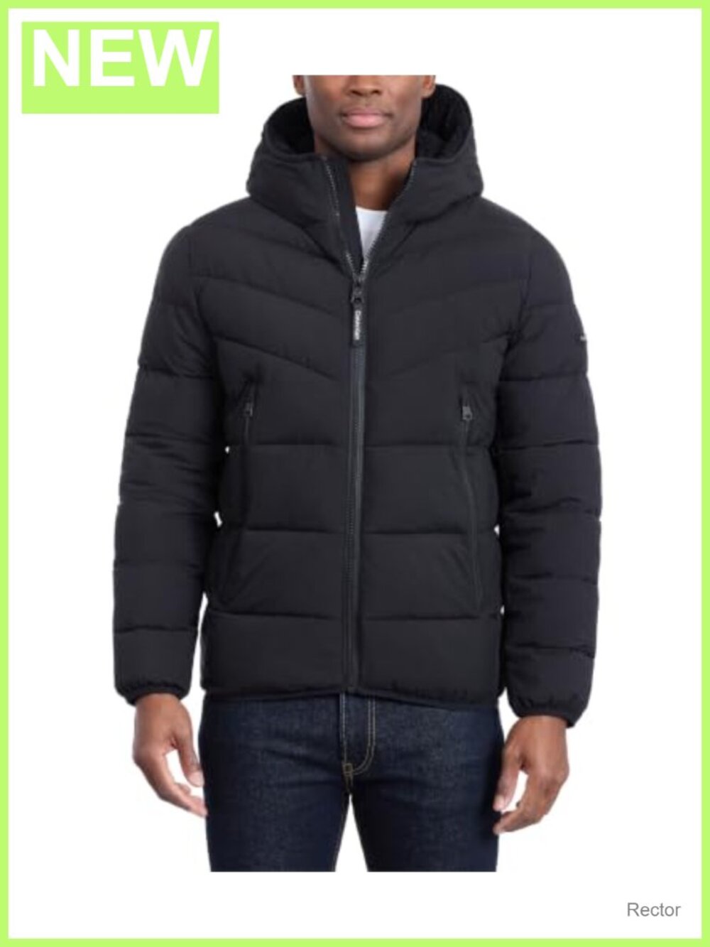 Men's Heavyweight Quilted Puffer Jacket Sherpa Lined Hooded Winter Coat